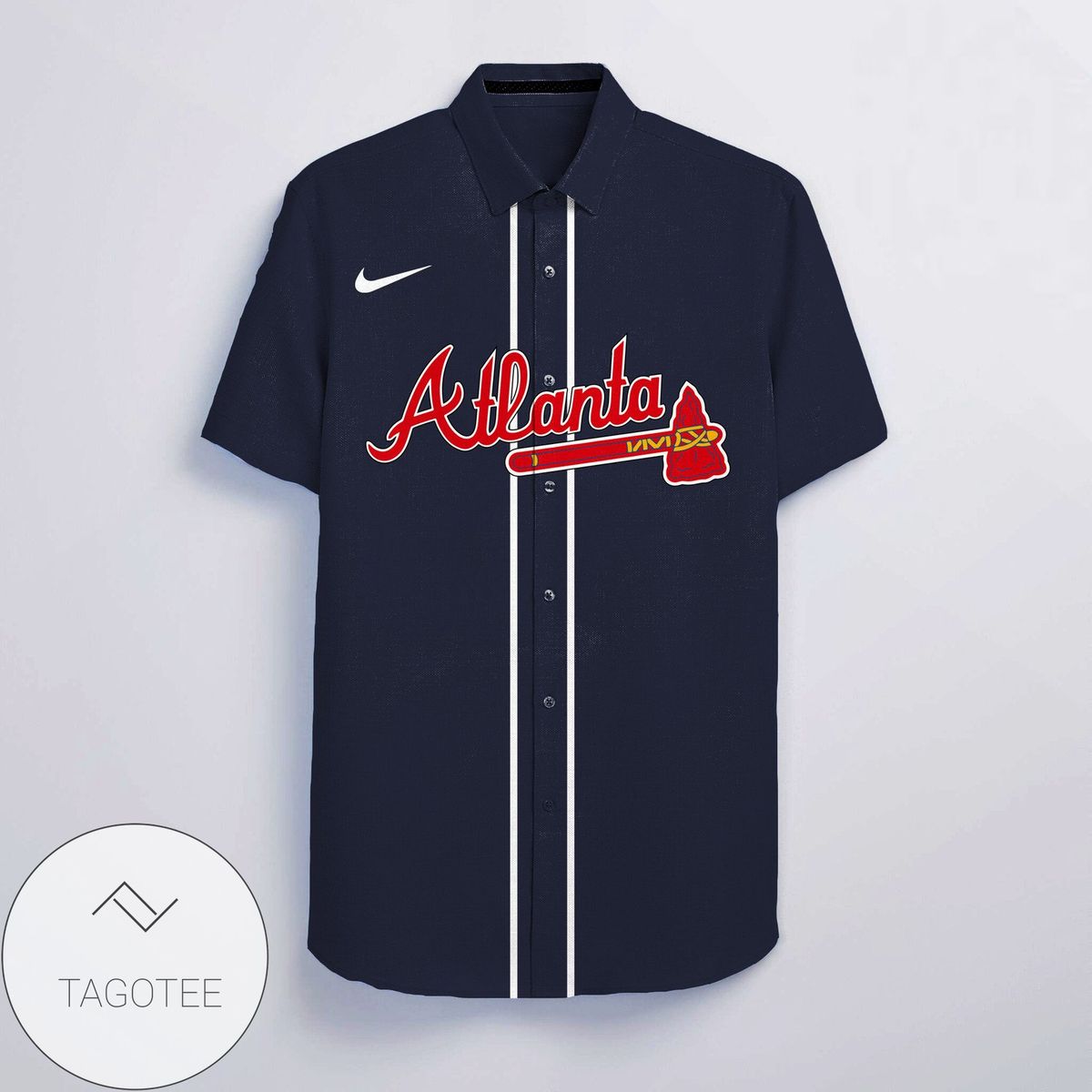 Personalized Atlanta Braves All Over Print 3D Hawaiian Shirt – Gray