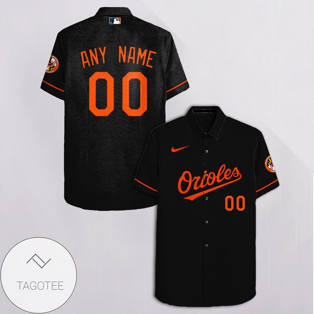 Personalized Baltimore Orioles All Over Print 3D Hawaiian Shirt – Black