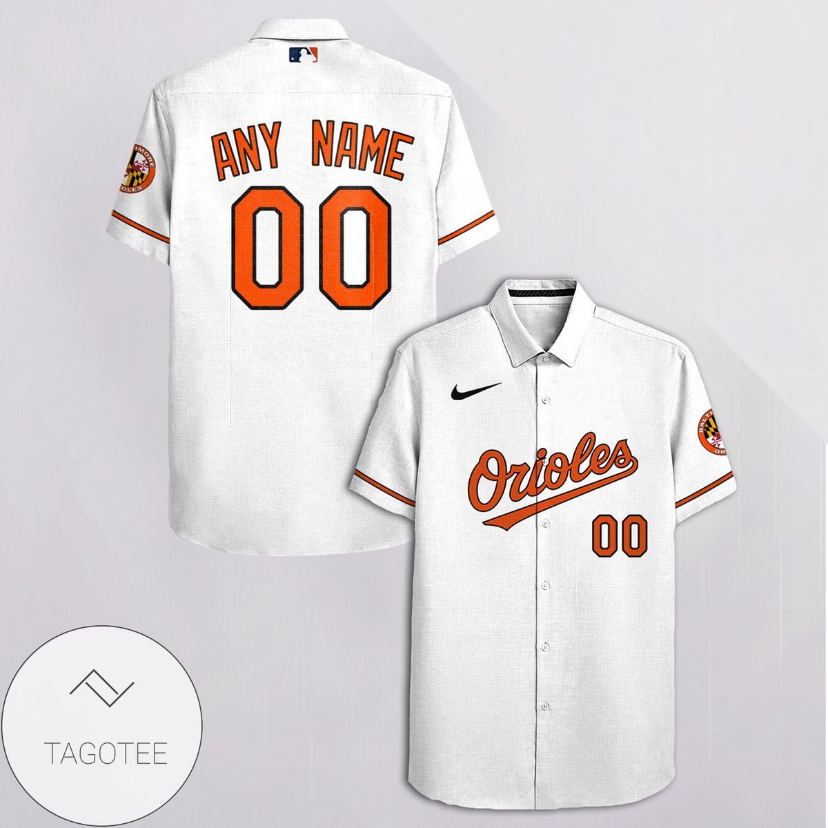 Personalized Baltimore Orioles All Over Print 3D Hawaiian Shirt – Orange