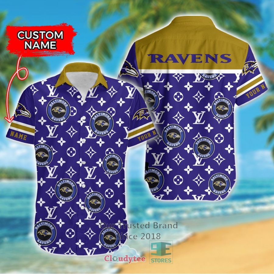 Personalized Carolina Panthers Louis Vuitton Pattern Hawaiian Shirt