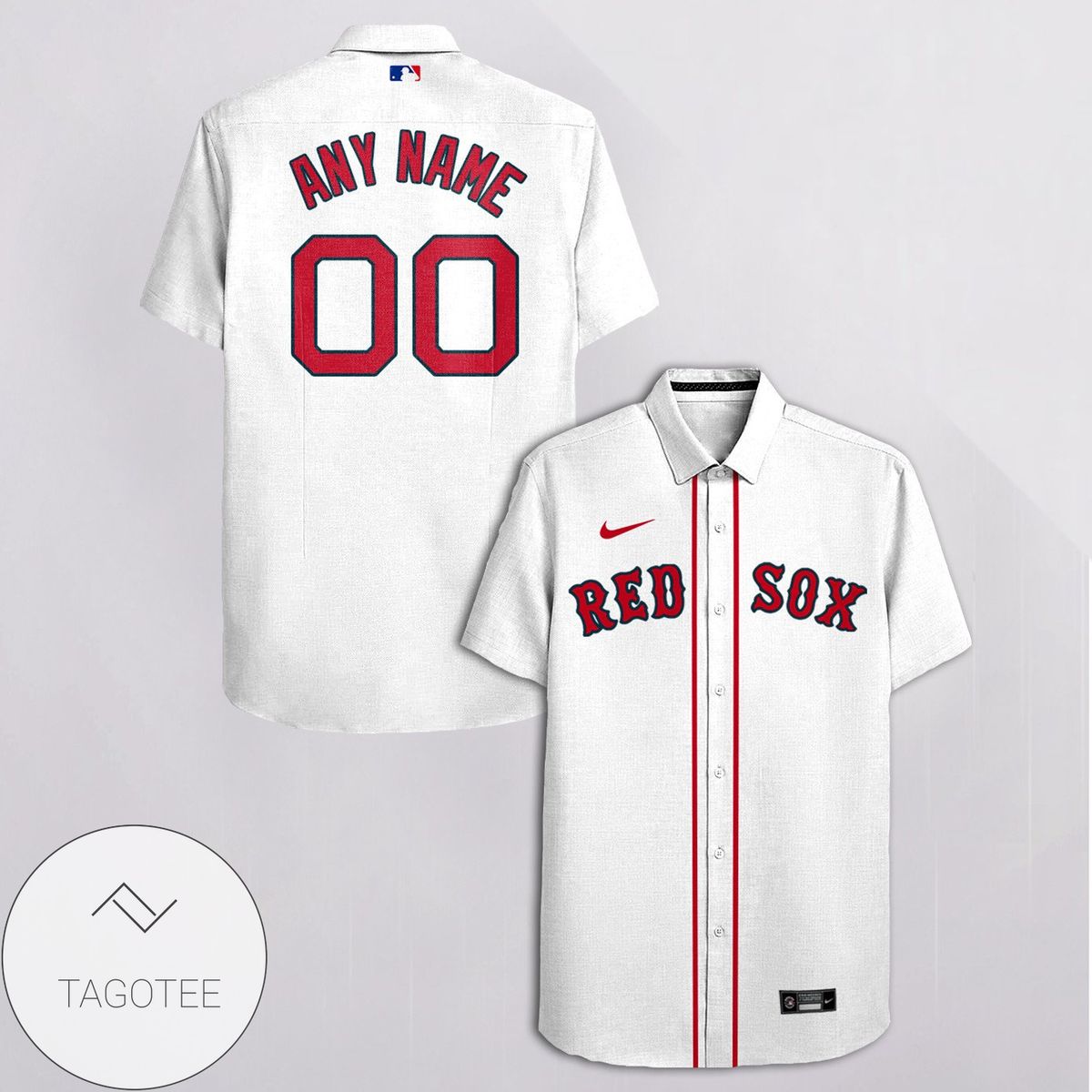 Personalized Boston Red Sox All Over Print 3D Hawaiian Shirt – White