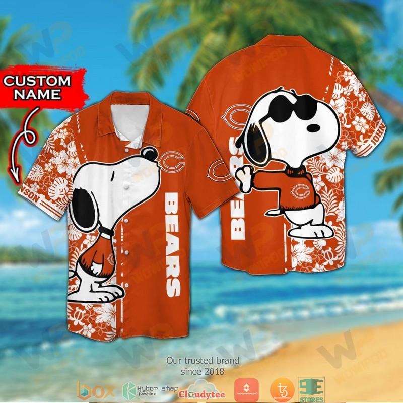 Personalized Cleveland Browns Snoopy Hawaiian Shirt, short