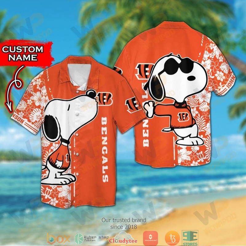 Personalized Cleveland Browns Snoopy Hawaiian Shirt, short