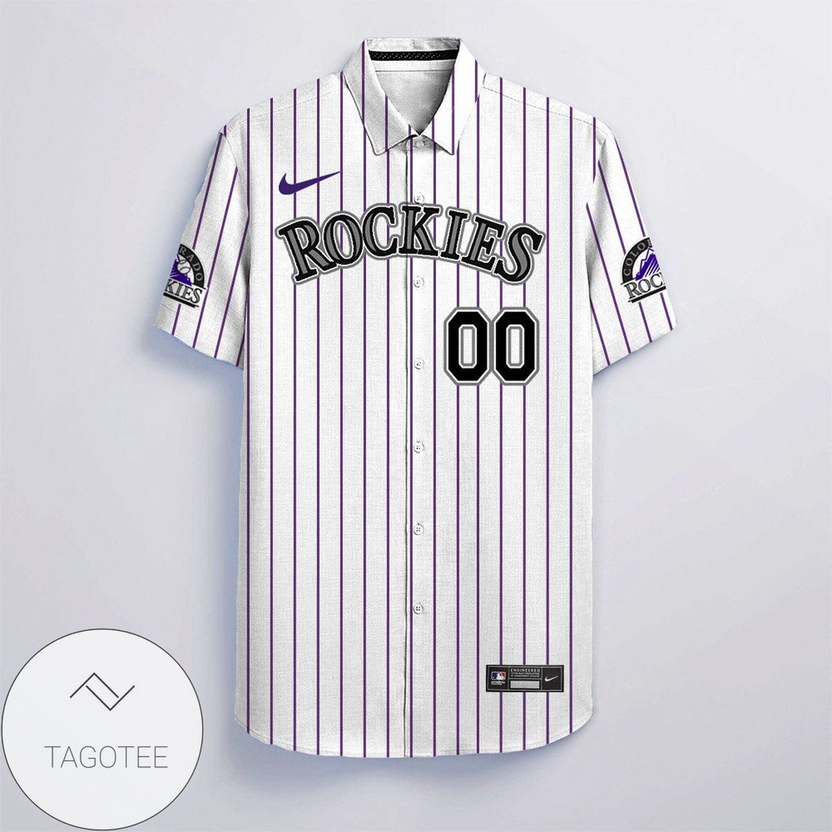 Personalized Colorado Rockies All Over Print 3D Hawaiian Shirt – Purple Gift For Fans