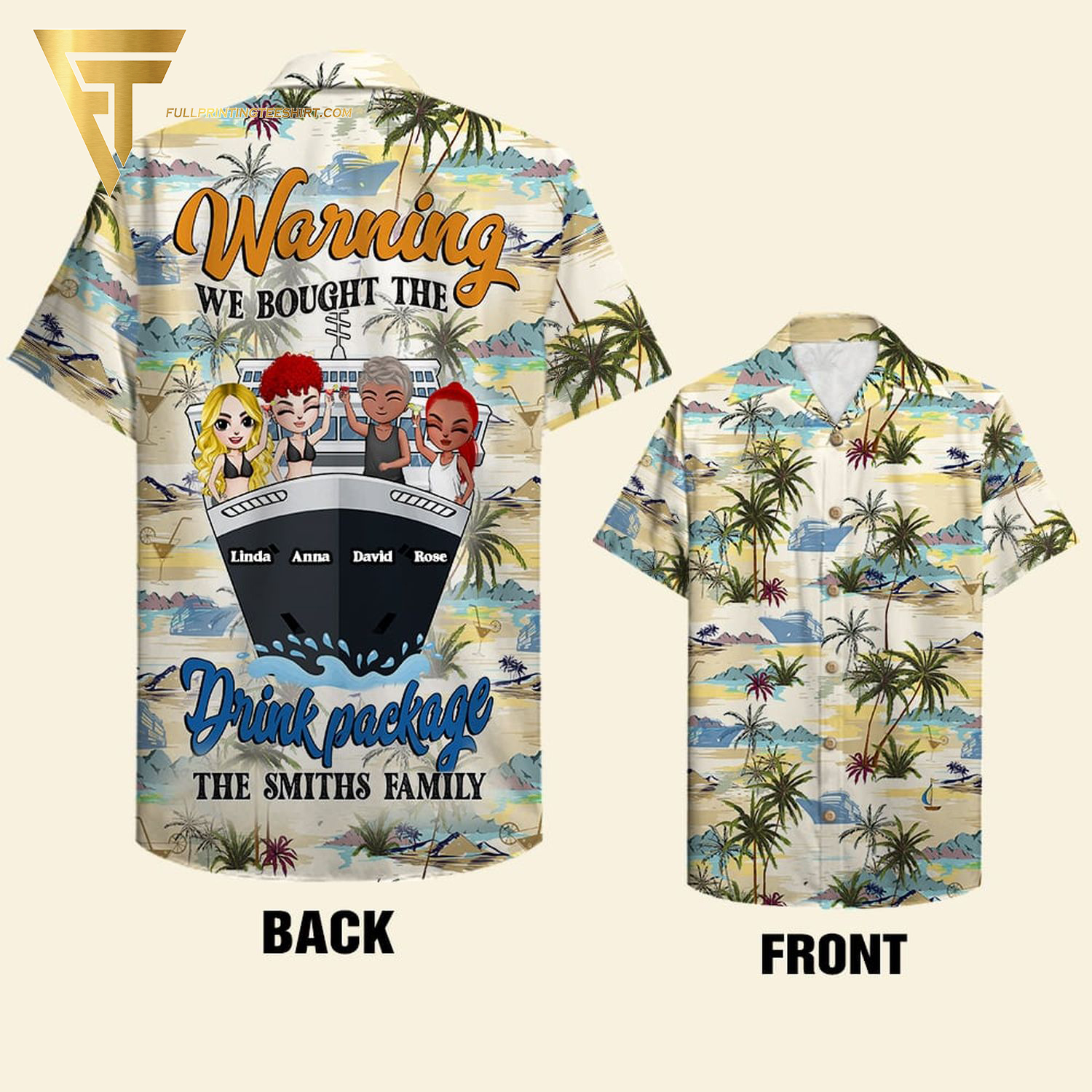 Personalized Cruising Friends Not All Who Wander Are Lost Some Of Us Are Just Looking For Our Cabin Full Printing Hawaiian Shirt 