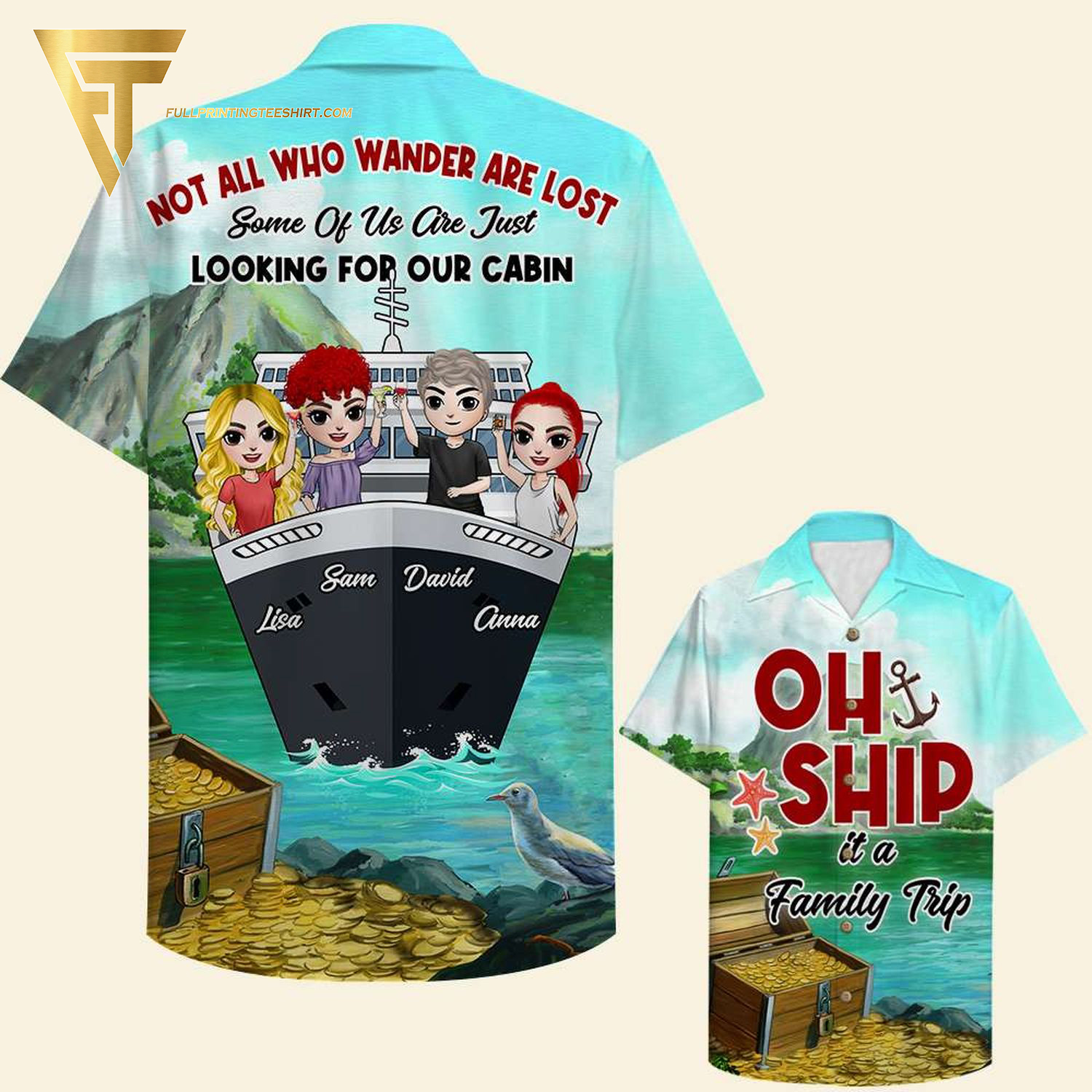 Personalized Cruising Friends Shape Up Or Ship Out Full Printing Hawaiian Shirt