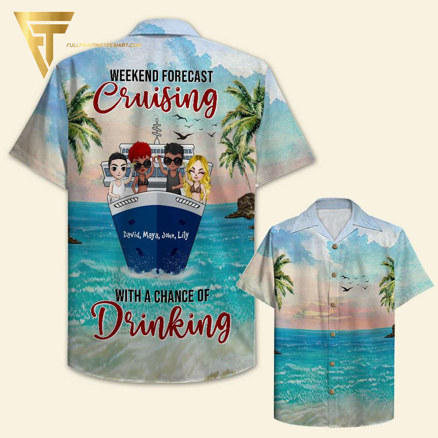 Personalized Cruising Friends Not All Who Wander Are Lost Some Of Us Are Just Looking For Our Cabin Full Printing Hawaiian Shirt 