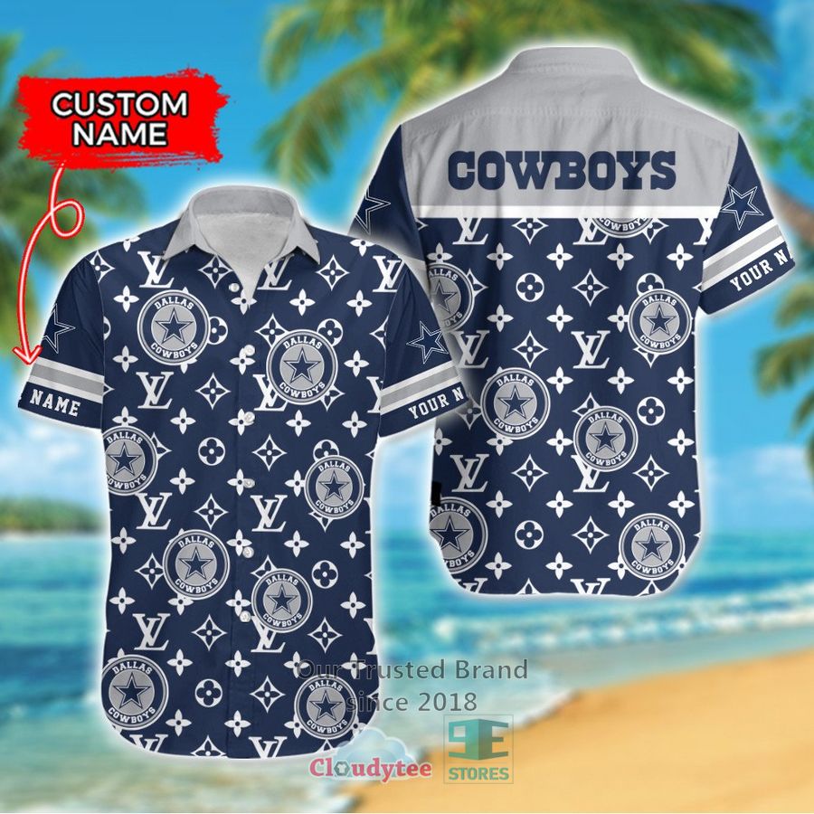 Personalized Dallas Cowboys Louis Vuitton Pattern Hawaiian Shirt