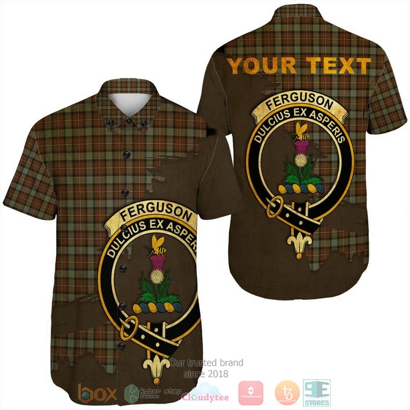 Personalized Fletcher of Dunans Tartan Crest Custom Hawaiian Shirt