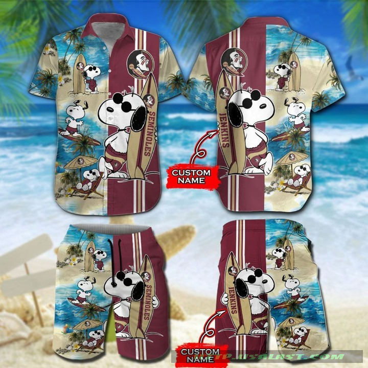 Personalized Georgia Bulldogs Snoopy Surfing Hawaiian Shirt