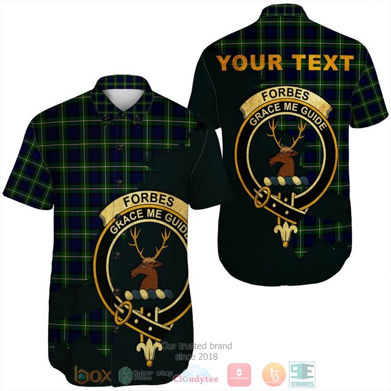 Personalized Fraser Hunting Modern Tartan Crest Custom Hawaiian Shirt