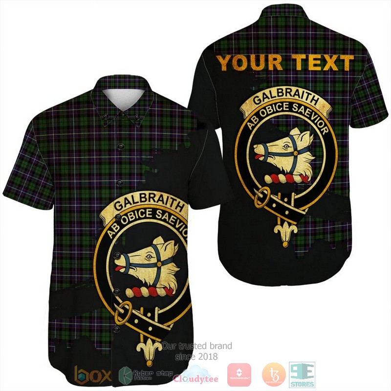 Personalized Galbraith Ancient Tartan Crest Custom Hawaiian Shirt