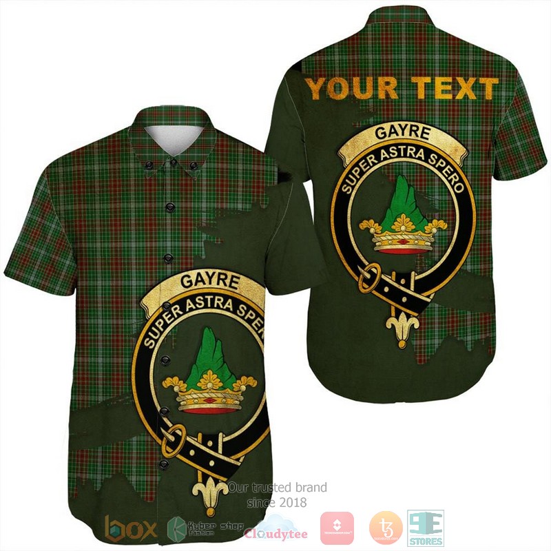 Personalized Gordon Ancient Tartan Crest Custom Hawaiian Shirt