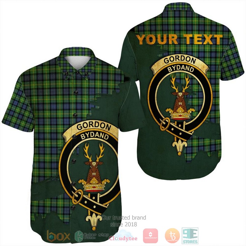 Personalized Graham of Menteith Modern Tartan Crest Custom Hawaiian Shirt