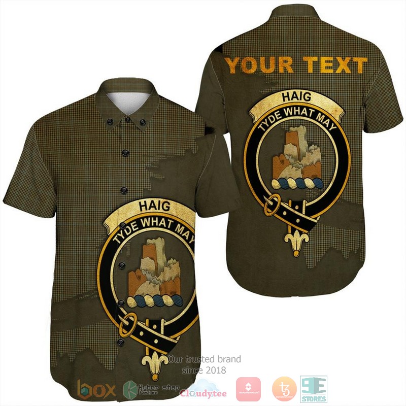 Personalized Hamilton Hunting Ancient Tartan Crest Custom Hawaiian Shirt