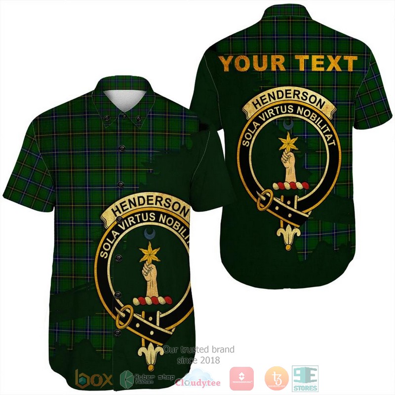 Personalized Hay Modern Tartan Crest Custom Hawaiian Shirt