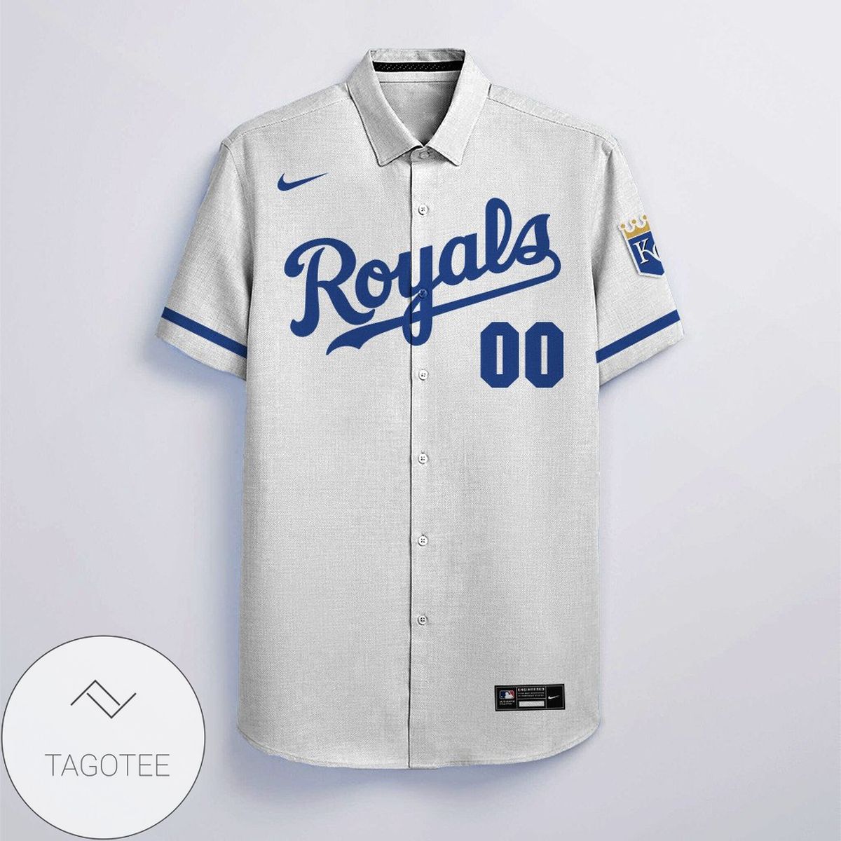 Personalized Kansas City Royals All Over Print 3D Hawaiian Shirt – White