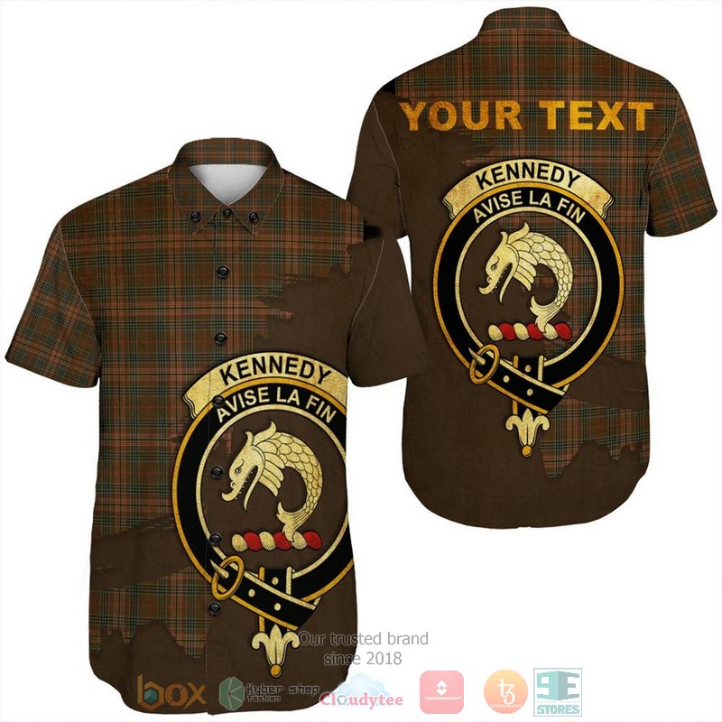 Personalized Kinnaird Tartan Crest Custom Hawaiian Shirt