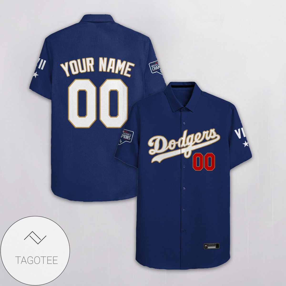 Personalized Los Angeles Dodgers All Over Print 3D Hawaiian Shirt – Blue Gift For Fans