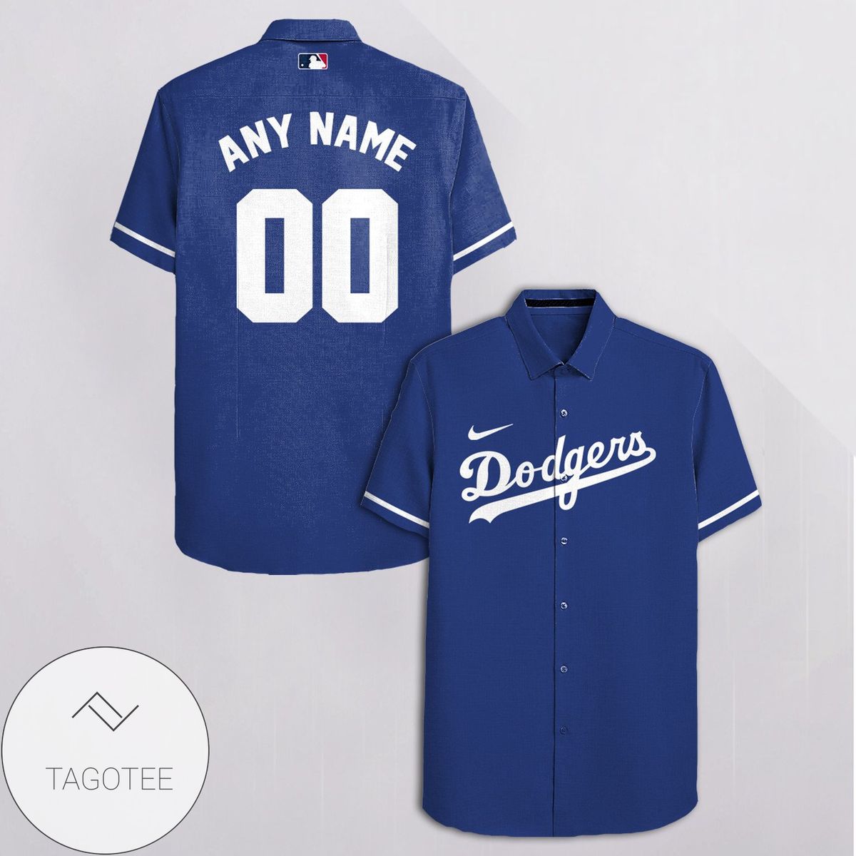 Personalized Los Angeles Dodgers All Over Print 3D Hawaiian Shirt – Gray