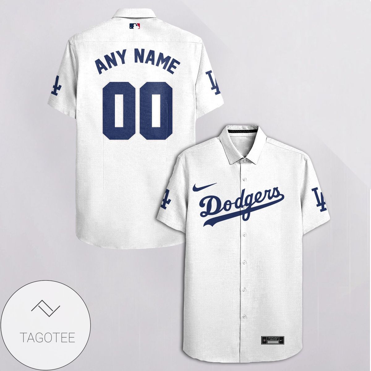 Personalized Los Angeles Dodgers All Over Print 3D Hawaiian Shirt – White Gift For Fans