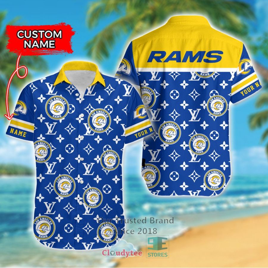 Personalized Los Angeles Chargers Louis Vuitton Pattern Hawaiian Shirt