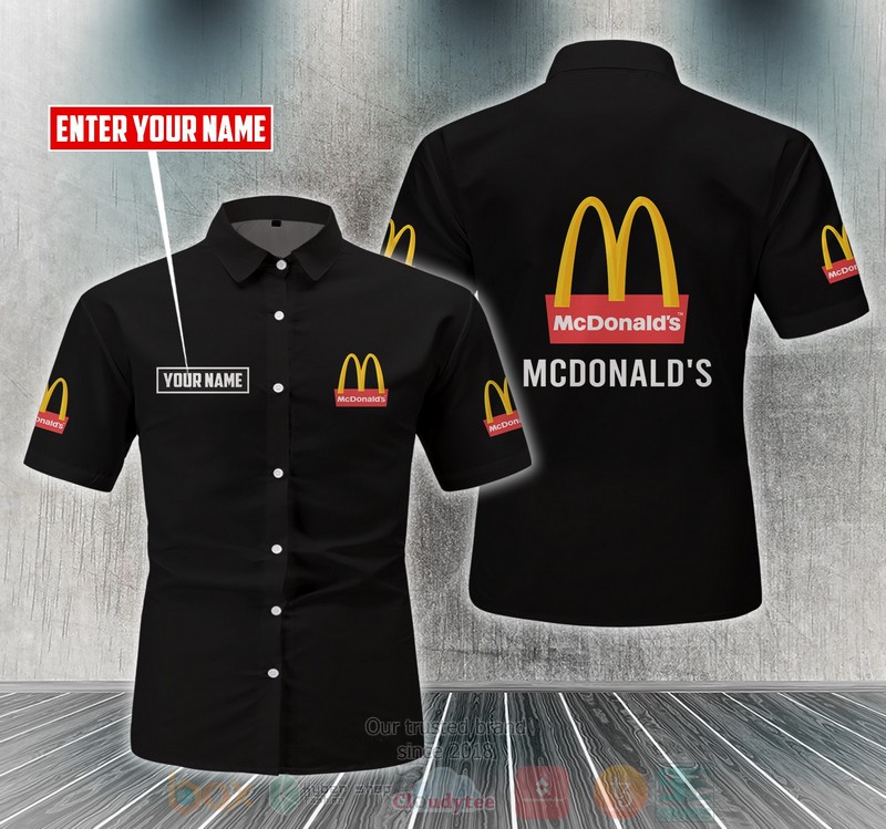 Personalized Mcdonald’s red black custom Hawaiian shirt