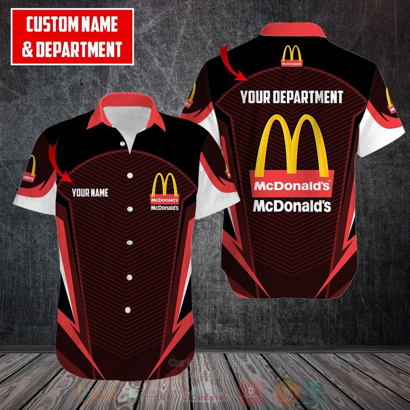 Personalized Mcdonald’s black custom Hawaiian shirt