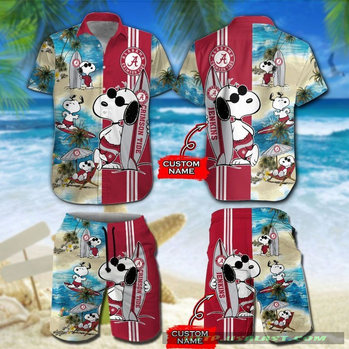 Personalized LSU Tigers Snoopy Surfing Hawaiian Shirt