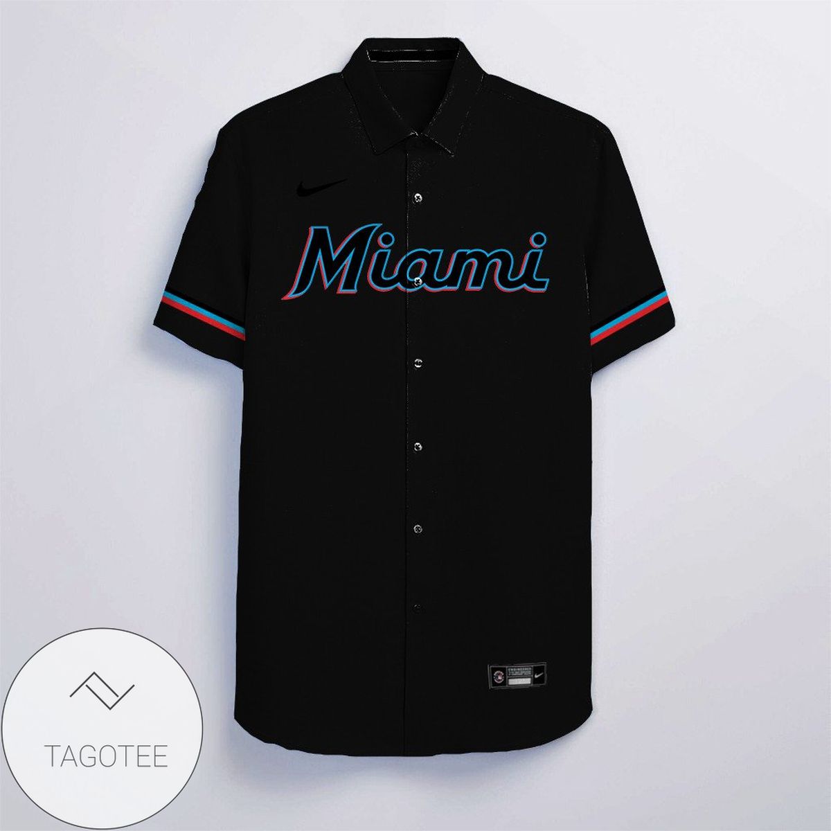 Personalized Miami Marlins All Over Print 3D Hawaiian Shirt – Black