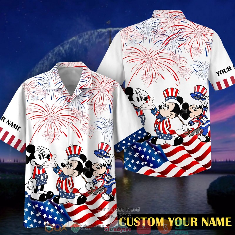 Personalized Mickey Mouse Palm tree custom Hawaiian Shirt