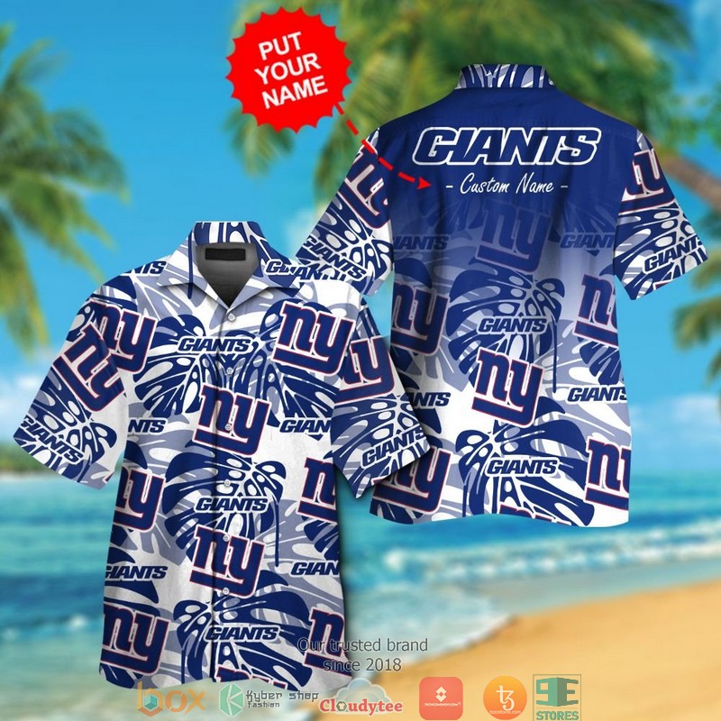 Personalized New York Giants Snoopy Hawaiian Shirt, Short