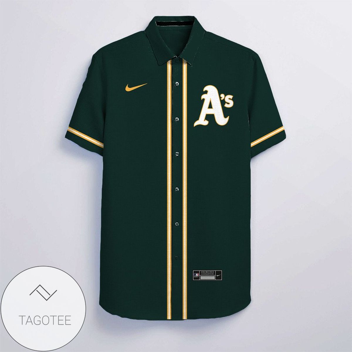 Personalized Oakland Athletics All Over Print 3D Hawaiian Shirt – Green