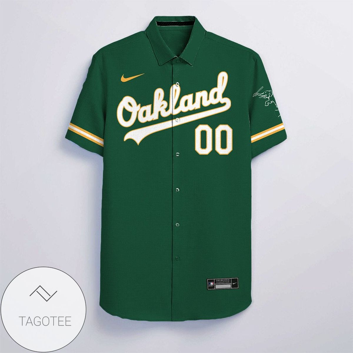 Personalized Oakland Athletics All Over Print 3D Hawaiian Shirt – Green Gift For Fans