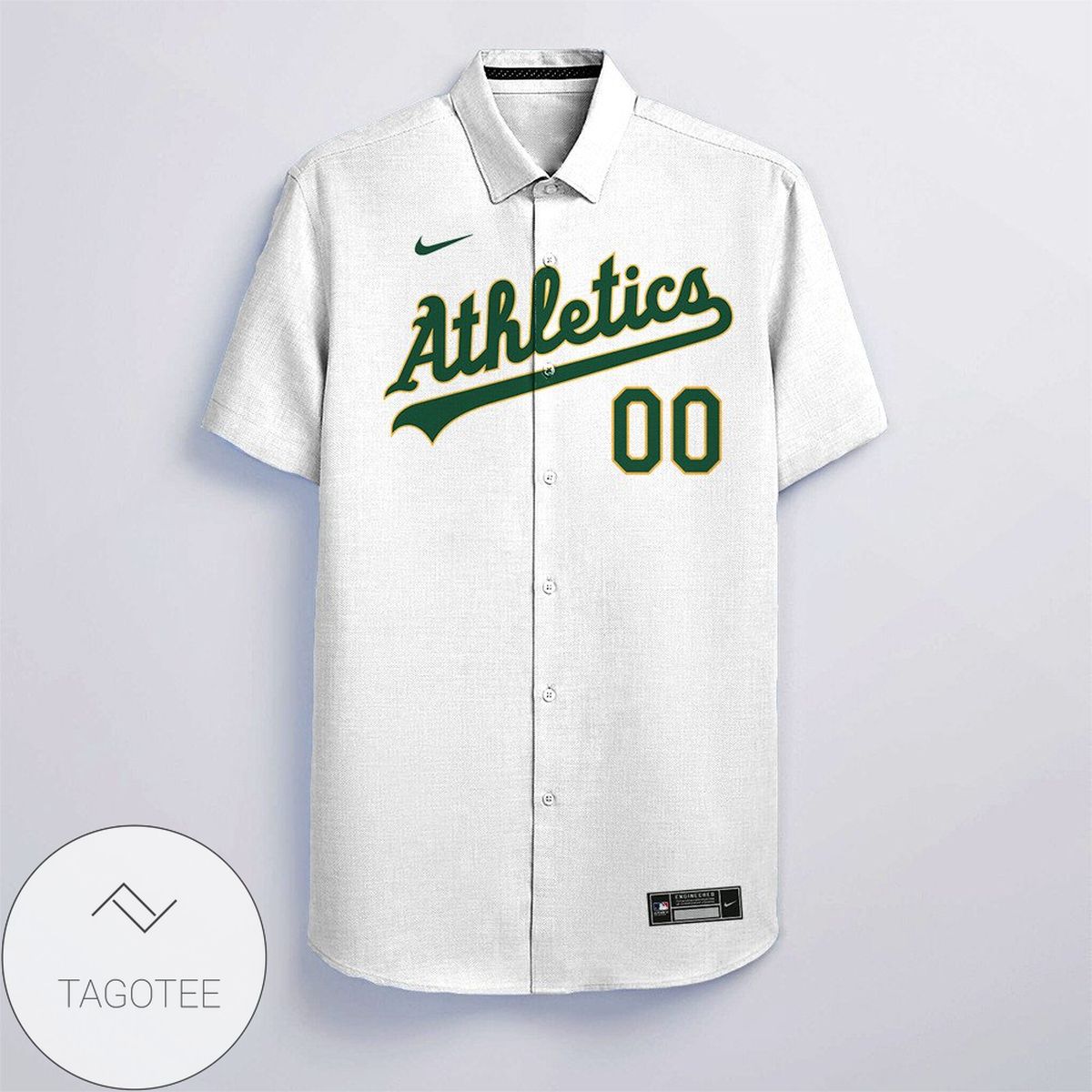 Personalized Oakland Athletics All Over Print 3D Hawaiian Shirt – White