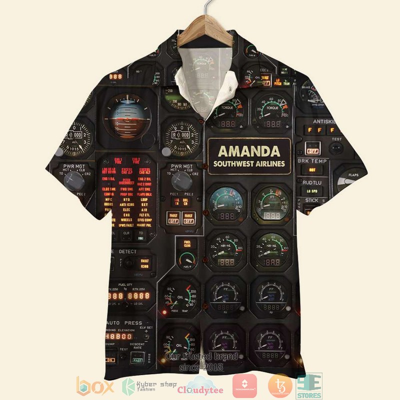 Personalized Pilot Control Panel Hawaiian Shirt