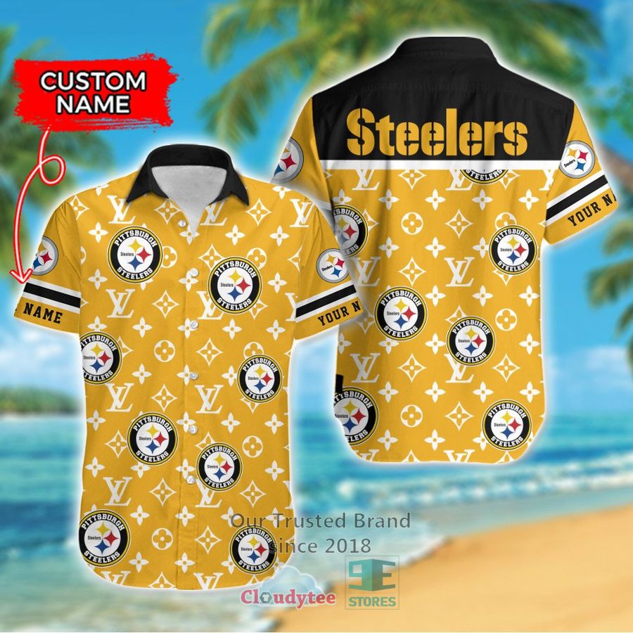 Personalized Pittsburgh Steelers Louis Vuitton Pattern Hawaiian Shirt