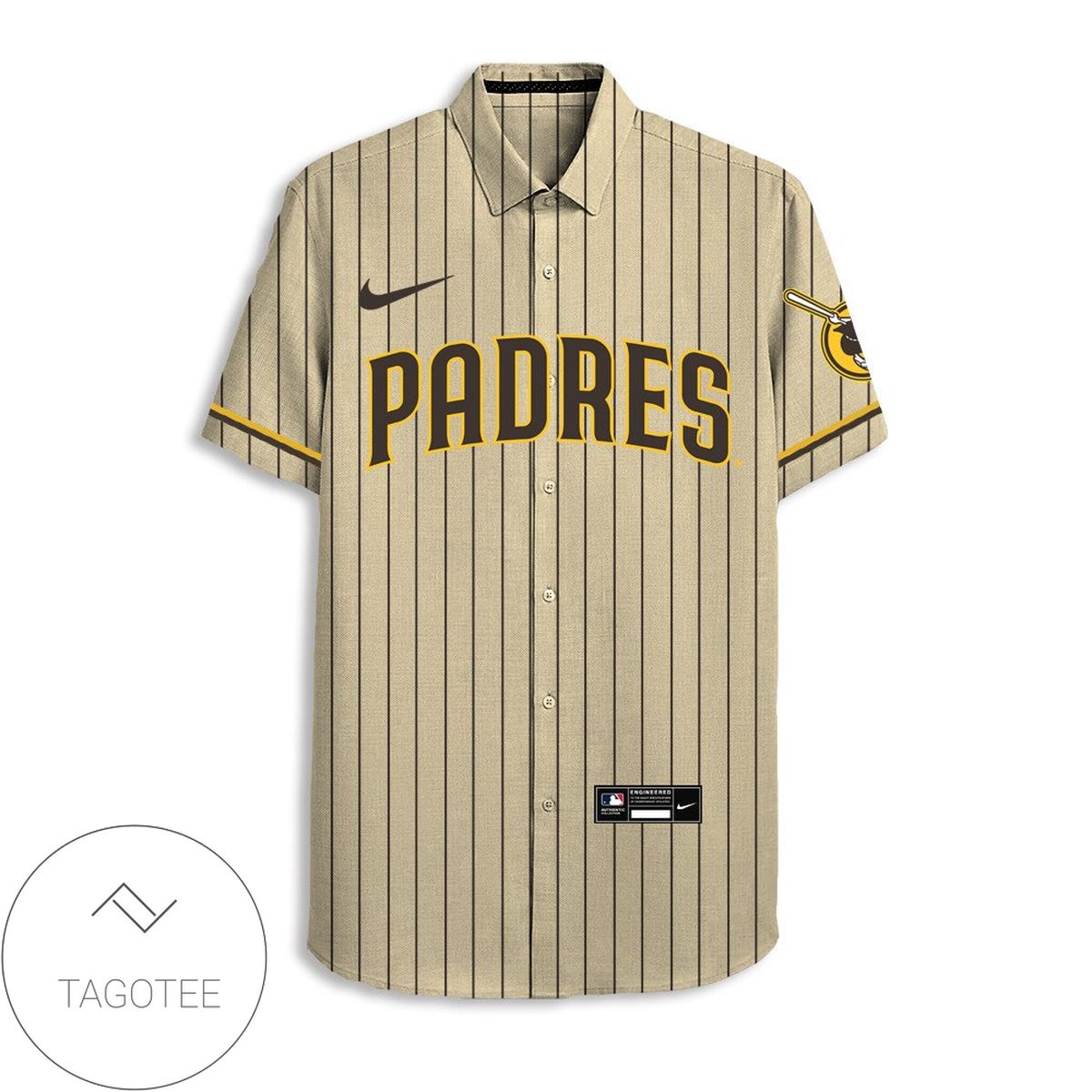 Personalized San Diego Padres All Over Print 3D Hawaiian Shirt – Beige