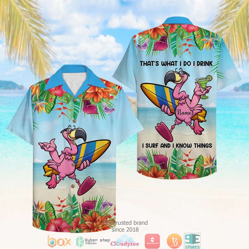 Personalized Surfing Its 5 Oclock Some Where Who Cares Hawaiian Shirt