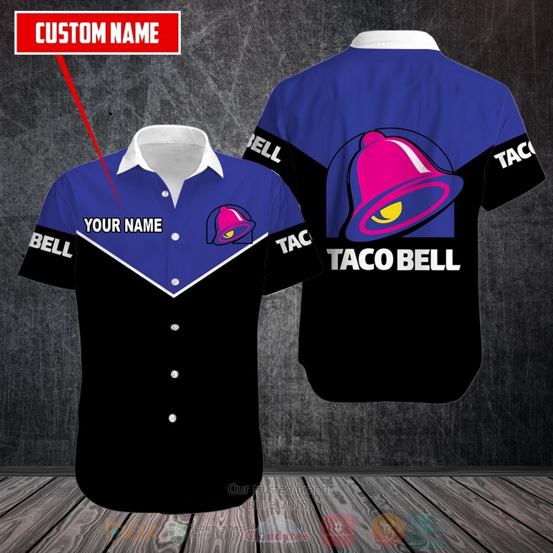 Personalized Taco Bell purple black custom Hawaiian shirt