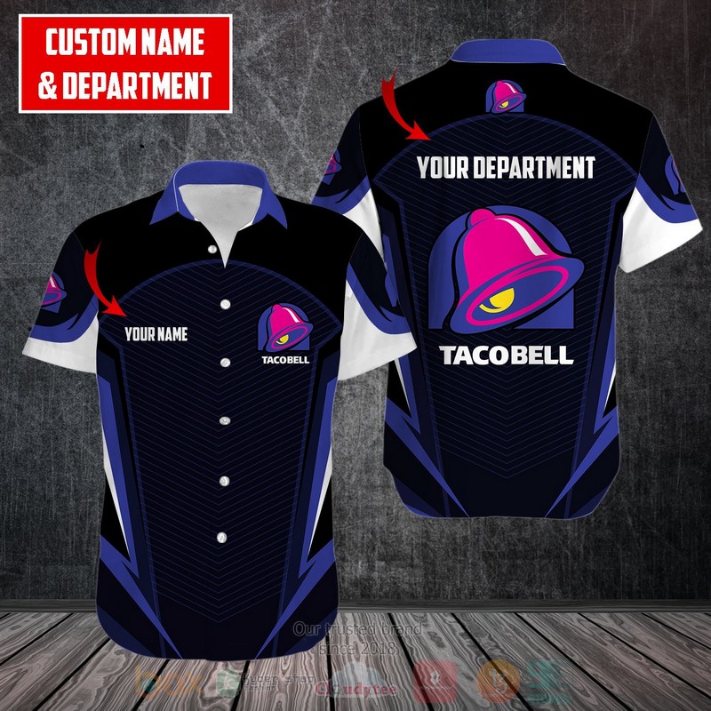 Personalized Taco Bell black purple  custom Hawaiian shirt