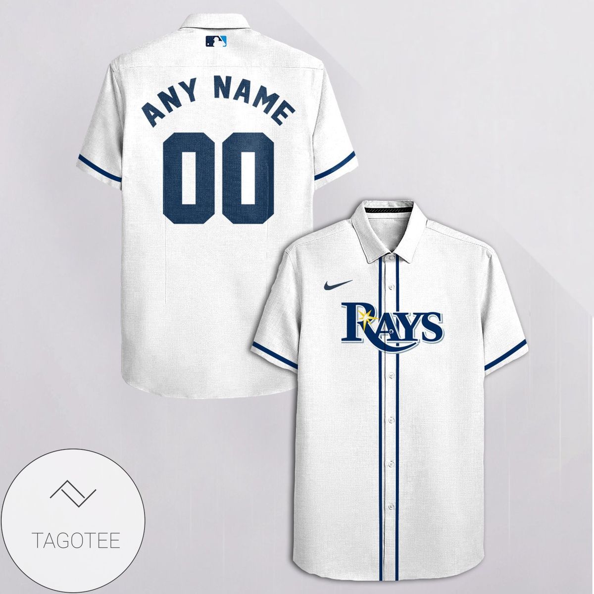 Personalized Tampa Bay Rays All Over Print 3D Hawaiian Shirt – Blue Gift For Fans