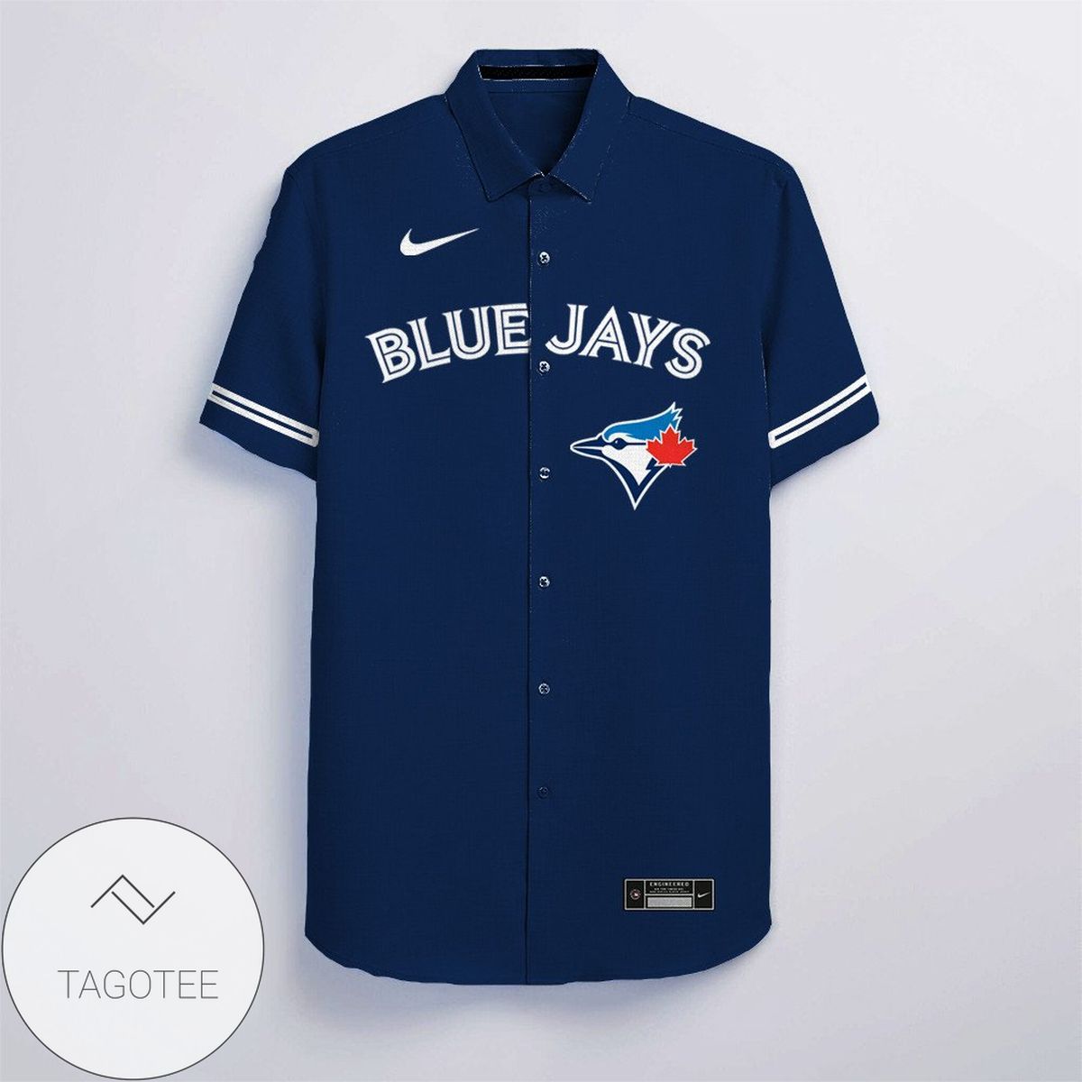 Personalized Toronto Blue Jays All Over Print 3D Hawaiian Shirt – Gray