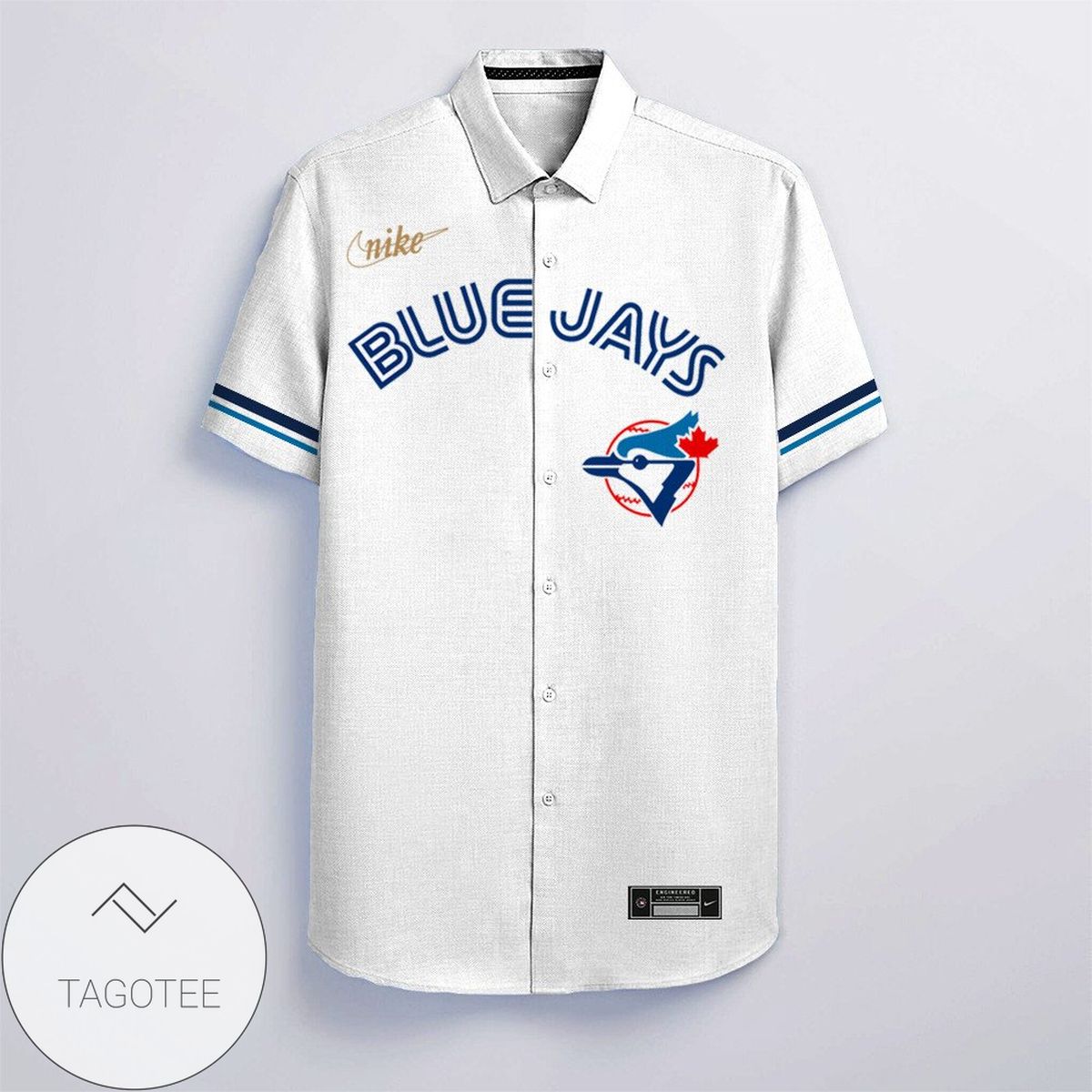 Personalized Toronto Blue Jays All Over Print 3D Hawaiian Shirt – White Gift For Fans