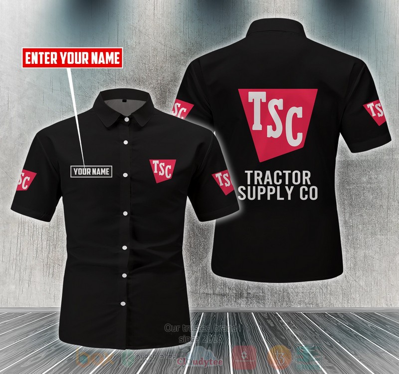 Personalized Tractor Supply Co black red custom Hawaiian shirt