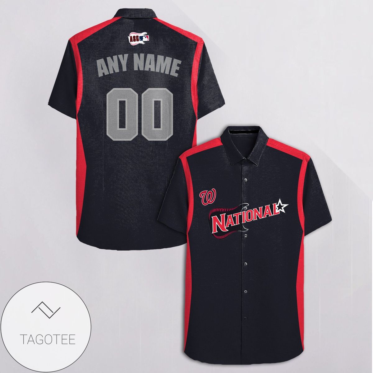 Personalized Washington Nationals All Over Print 3D Hawaiian Shirt – Black Gift For Fans