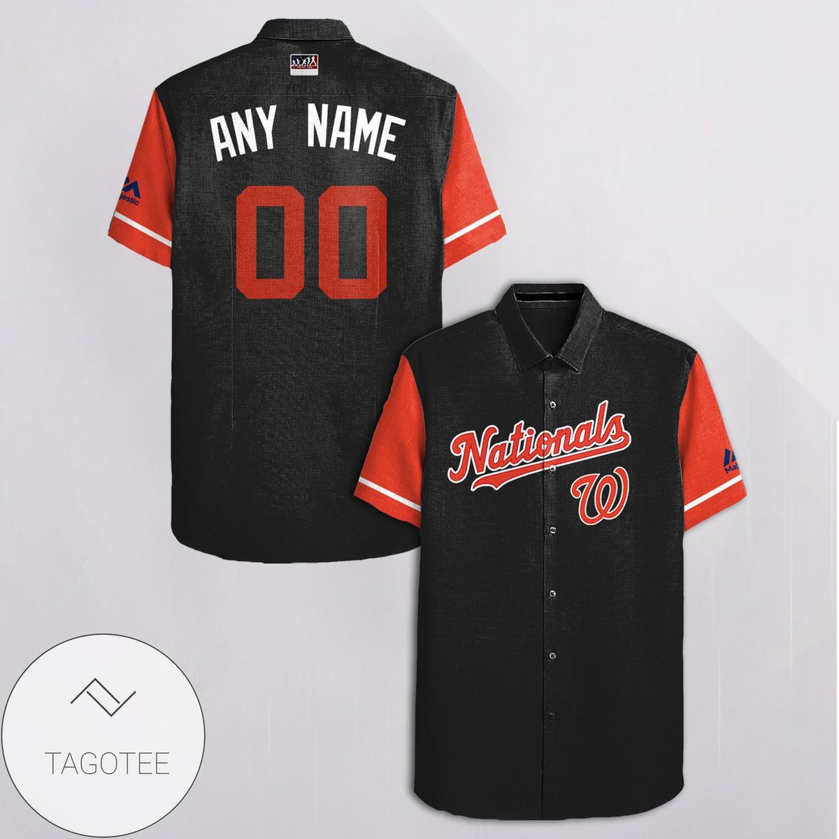 Personalized Washington Nationals All Over Print 3D Hawaiian Shirt – Black Gift For Fans