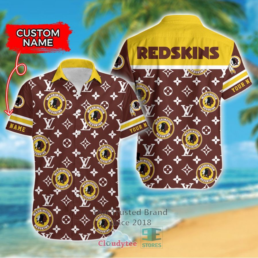 Personalized Washington Redskins Louis Vuitton Pattern Hawaiian Shirt