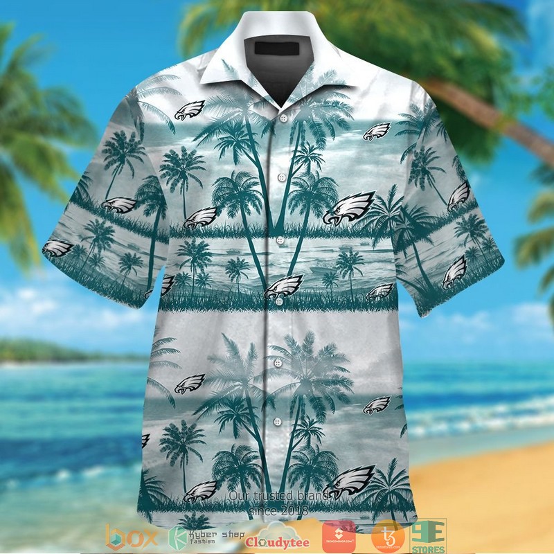 Philadelphia Eagles Coconut island Ocean Hawaiian Shirt, Short