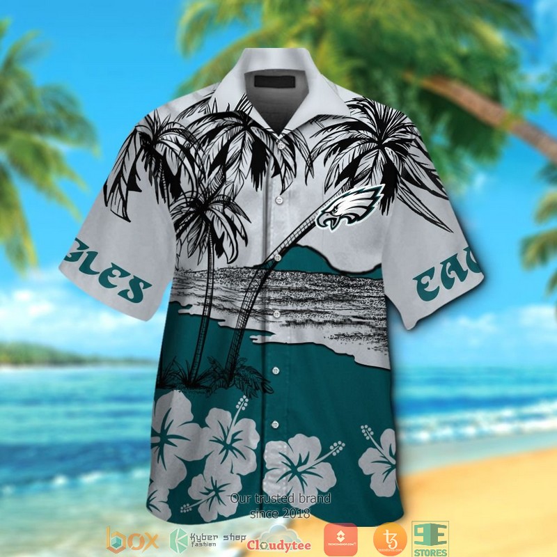 Philadelphia Eagles Coconut island Hawaiian Shirt, Short